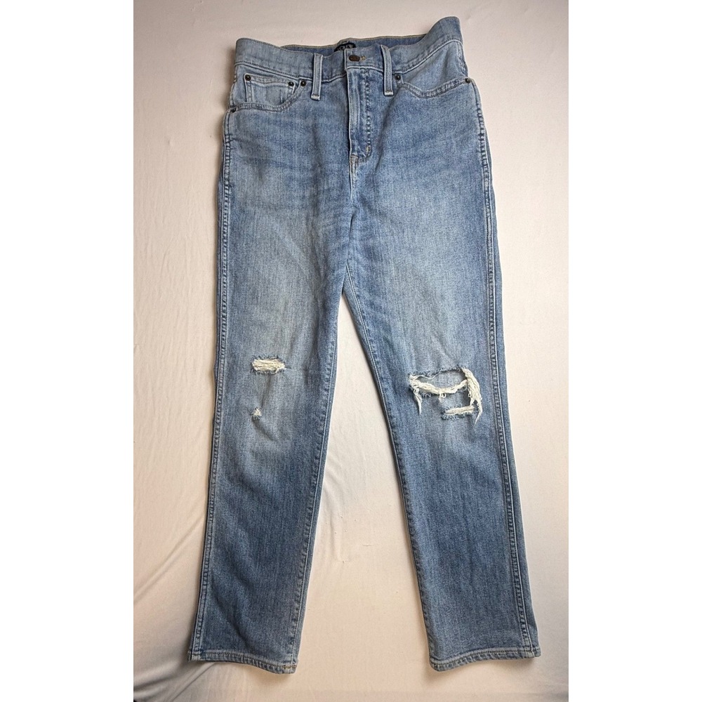 J.Crew High-Rise Classic Vintage Jeans 27 Light Wash Distressed Re-Imagined-2296
